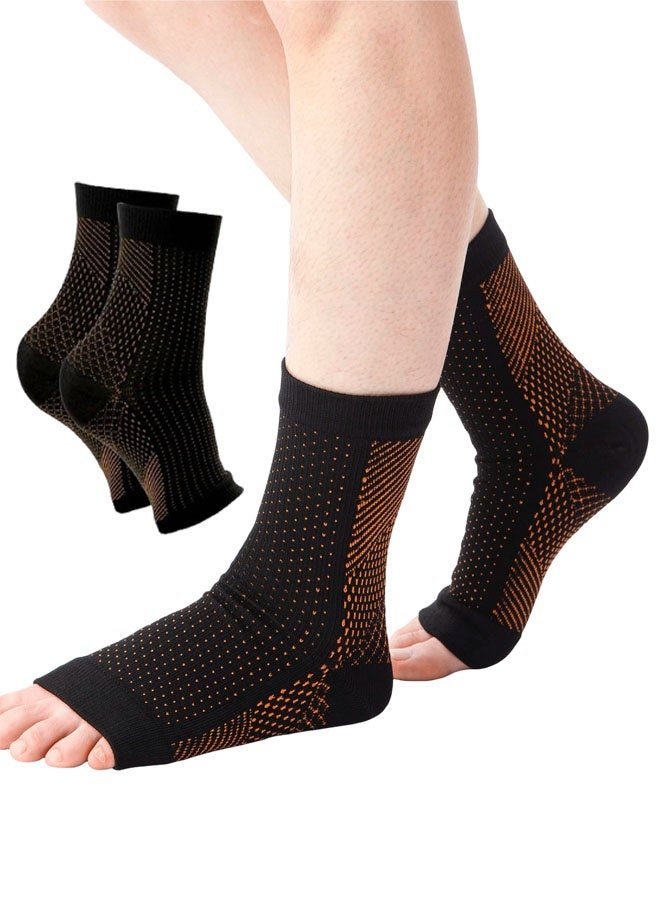 Ankle Compression Socks - Open Toe Compression Socks For Women And Men - Ankle Support For Running, Sports, Gym, Cycling - Image 1